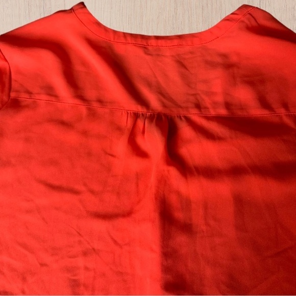 Fluted Sleeve Blouse Boho top flare sleeve wrap front Small - Picture 6 of 11